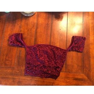 Burgundy Crop Top